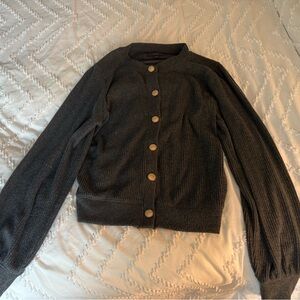 Like new J Crew dark gray button size s-m button up sweater